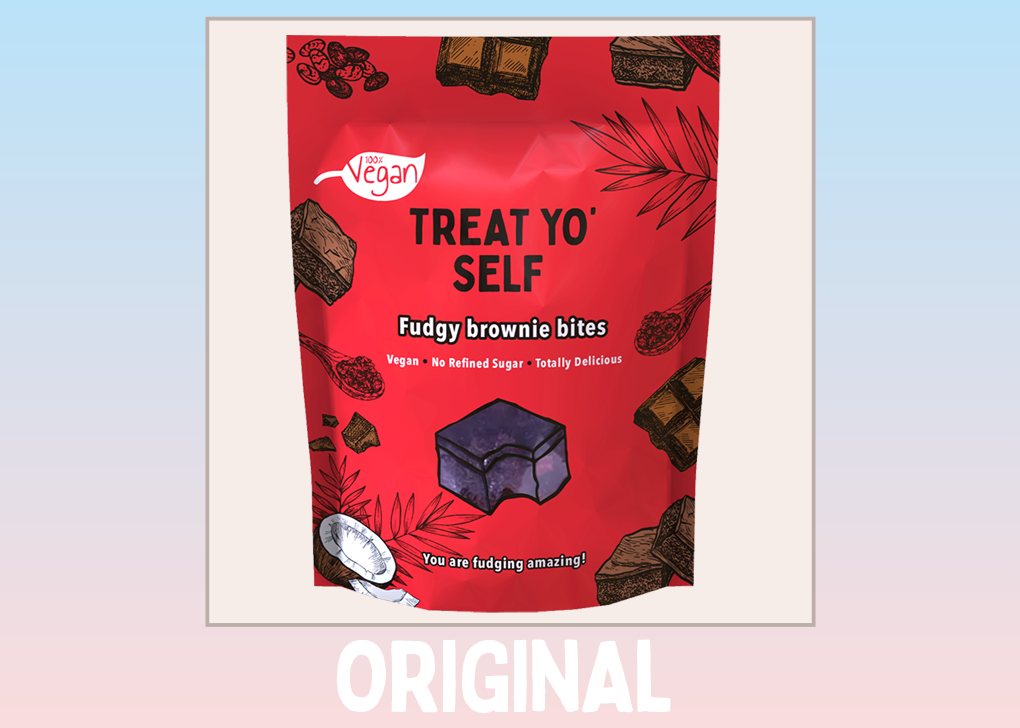 Treat Yo' Self Foods Fudgy Brownie Bites Mobile Ready Original Pack Shot