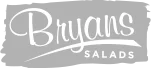 Packaging design - Grayscale Bryans Salads scroll logo