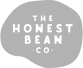 Gray Scale Honest Bean scroll logo