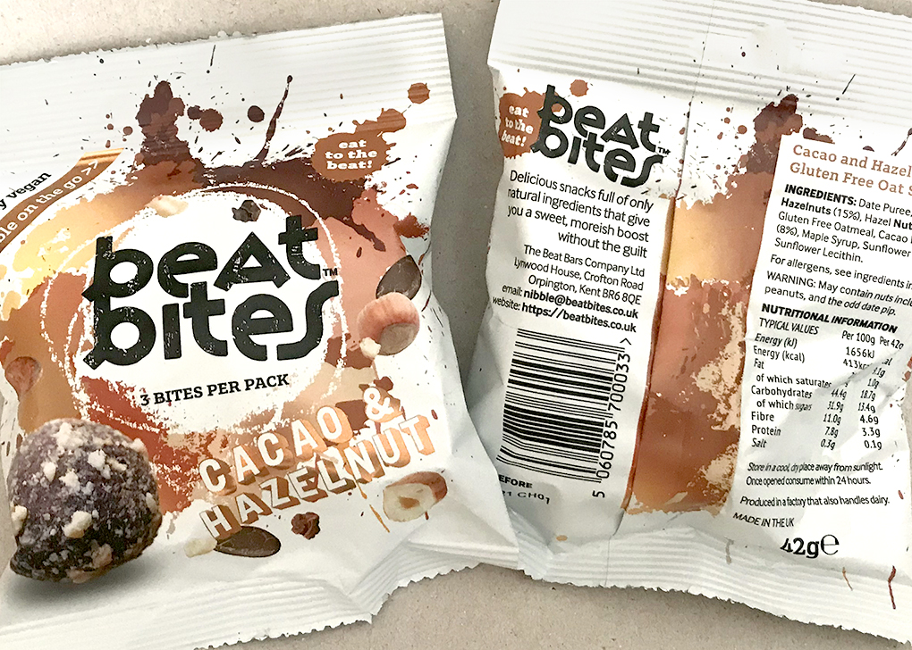 Beat Bites Cacao & Hazelnut flavour photography