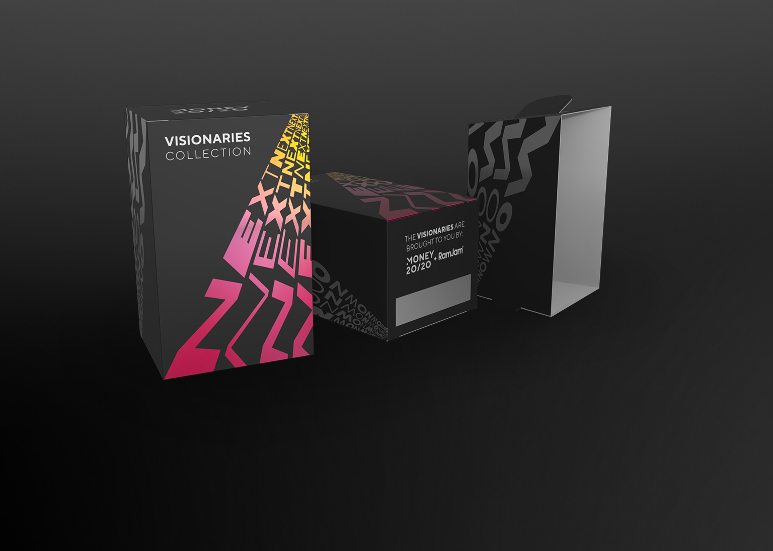 3D visual of Money 20/20 award packaging created by proper.