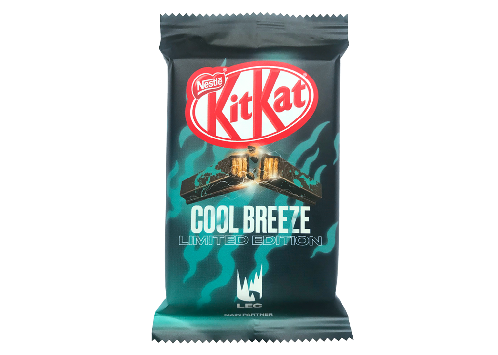Image of a Limited Edition Cool Breeze flavoured KitKat, designed by Proper Creative Ltd